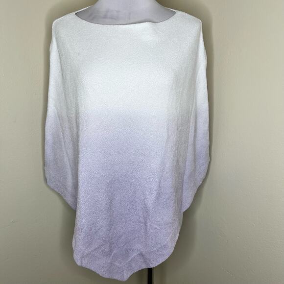 Barefoot Dreams CozyChic Ultra Lite Ocean Breeze Poncho Ombre Violet One Size - Picture 2 of 11